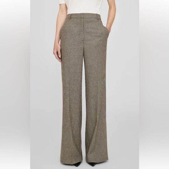 Anine Bing Pants - REVOLVE LYRA TROUSER - MINI HOUNDSTOOTH - 38 NWT